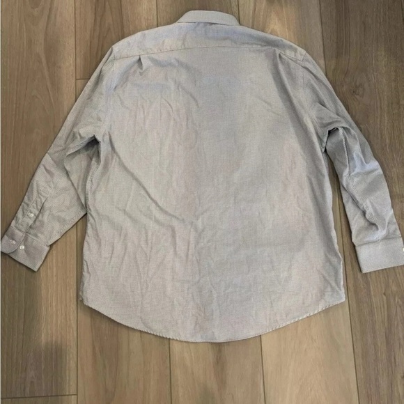 Nordstrom Rack Men’s Check Grey Long Sleeve Button Up Shirt 18.5 36/37 - Picture 2 of 7